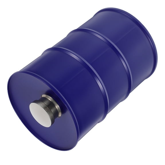 750 ml Oil Drum Shape Water Bottle Stainless Steel Whisky Bottle Outdoor Travel Portable Wine Pot Wine Container Wine Canteen for Camping Outdoor Hiking Blue