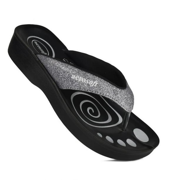 wide width arch support flip flops