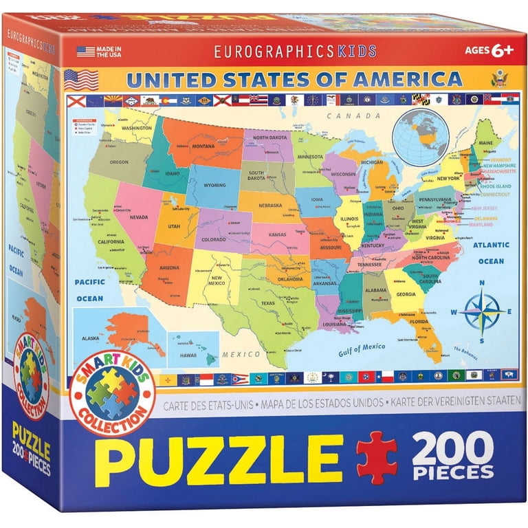 Eurographics Map of USA Jigsaw Puzzle, 200-Piece photo 1