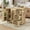 Natural + MDF + Rubber Wood + Solid Wood Feet, variant on K&K 53.2"W 3D Woven Checkerboard Pattern Design Kitchen Island with Drop Leaf, Rolling Kitchen Island on Wheels with Internal Storage Rack