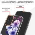 thumbnail image 4 of SaniMore for Samsung Galaxy A33 5G Case, Flexible TPU Magnetic Cover Support Wireless Charging Slim Flower Grass Pattern Shockproof Protective Shell for Ladies Women Girls, Purple Flowers, 4 of 9