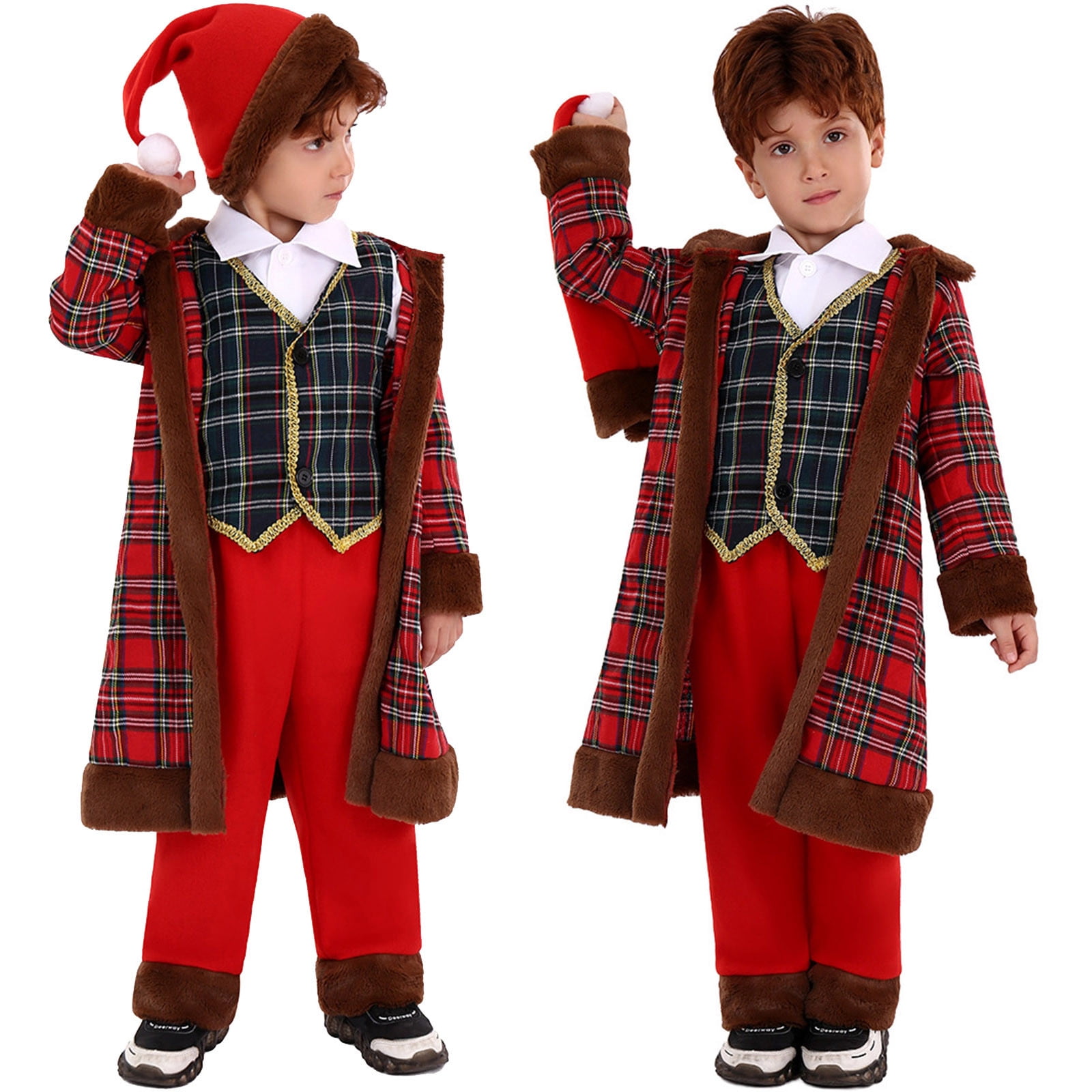 Tenue Une Pièce Bébé Garçon Baby Gear - Thème Noël - Bretelles Et Nœud Papillon - Chapeau Assorti