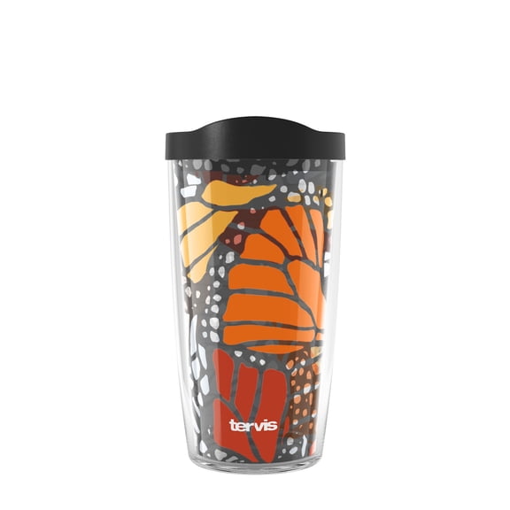 Tervis Monarch Butterfly Transformation Made in USA Double Walled Insulated Tumbler Travel Cup Keeps Drinks Cold & Hot, 16oz, Classic