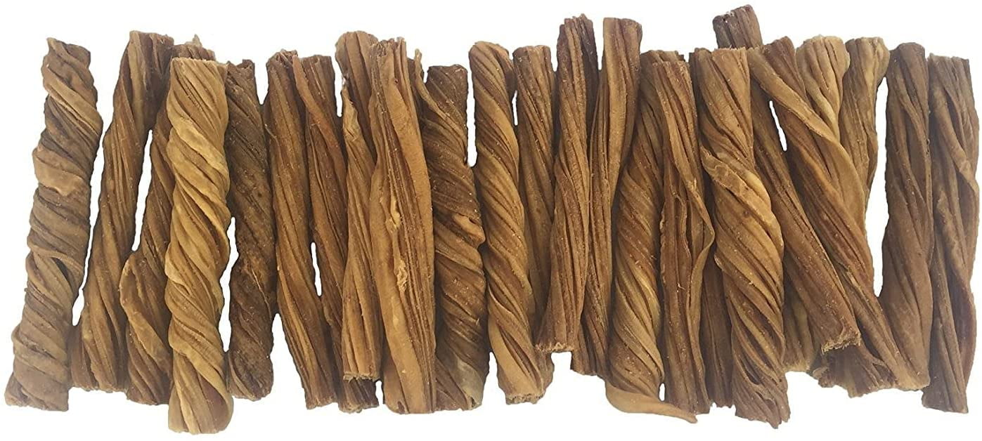 Beef Tripe Sticks for Dogs (6" - 25 Count) All Natural Beef Dog Treats from Free Range, Grass Fed Beef Dog Chews Safe & Easily Digestible – Twist Sticks Great for Puppies & Senior Dogs by 123 Treat