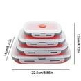 thumbnail image 3 of FeiraDeVaidade 4pcs Silicone Lunch Box Foldable Silicone Lunch Box Refrigerator Storage Box Crisper Set, 3 of 7
