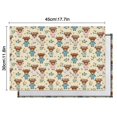 thumbnail image 6 of Beige Highland Cow Flower Pajama Pattern Summer Placemats Table Placemats Set Of 4-Linen Kitchen Washable Placemats Table Mats 11.8"x17.7" Non-Slip Heat Resistant, 6 of 6