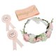 thumbnail image 2 of Baby Shower Tiara Baby Shower Strap Badge Eternal Wreath Floral Headpiece Set Decoration Photo Props for Baby Shower Party, 2 of 5