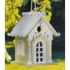 11" Fully Functional Enchanting Yellow Pixie Cottage Outdoor Garden Birdhouse