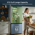 thumbnail image 6 of Simzlife 17.5 Cu. ft. French Door Refrigerator, Counter-Depth Refrigerator with Bottom Freezer, Stainless Steel, 6 of 11