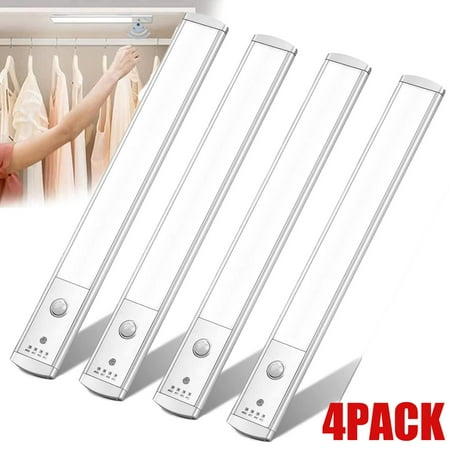 

Under Counter Lights 46-LED Cabinet Lights Wireless Rechargeable Led Closet Light for Kitchen Cabinet Wardrobe Laundry 4 Pack
