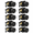 Passage-10, variant on Matte Black Passage Door Knobs, 6 Pack, Interior Closet Door Handles