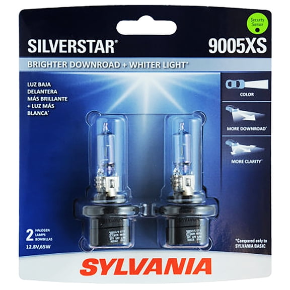 SYLVANIA 9005XS SilverStar High Performance Halogen Headlight Bulb, (Pack of 2)