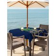 thumbnail image 3 of Outdoor Table Cloth with Umbrella Hole and Zipper, Navy Blue Green Christmas Waterproof Square Tablecloth 54"x54", Xmas Tree Modern Art Washable Table Cover for Outside Party Patio Picnic, 3 of 8