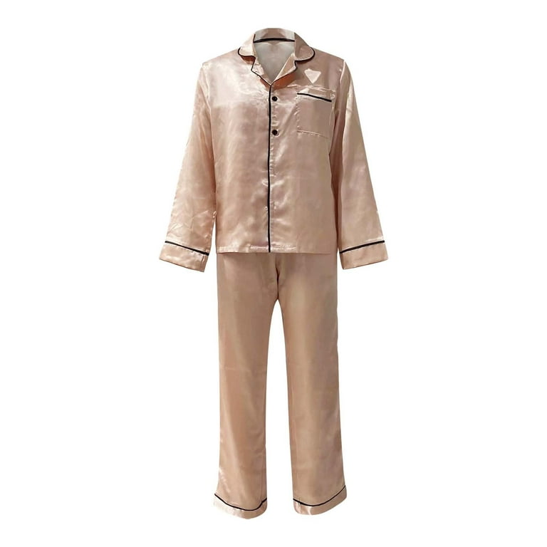 TOP-VIGOR Silky Satin Pajama Set for Women Long Sleeve Button Down Soft Sleepwear  Nightwear Pj Sets : : Clothing, Shoes & Accessories
