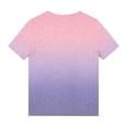 thumbnail image 4 of Zpanxa T Shirts for Girls Solid Color Round Neck Loose Fit Print Pattern Top Polyester Spandex 3-4 Years, 4 of 5