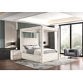 thumbnail image 6 of Luxury Ivory Fabric Upholstered Nightstand with Faux Marble Top &amp; 2 Drawers - Modern Bedroom Furniture - 26.4" W, Button Tufted Glam, 6 of 6