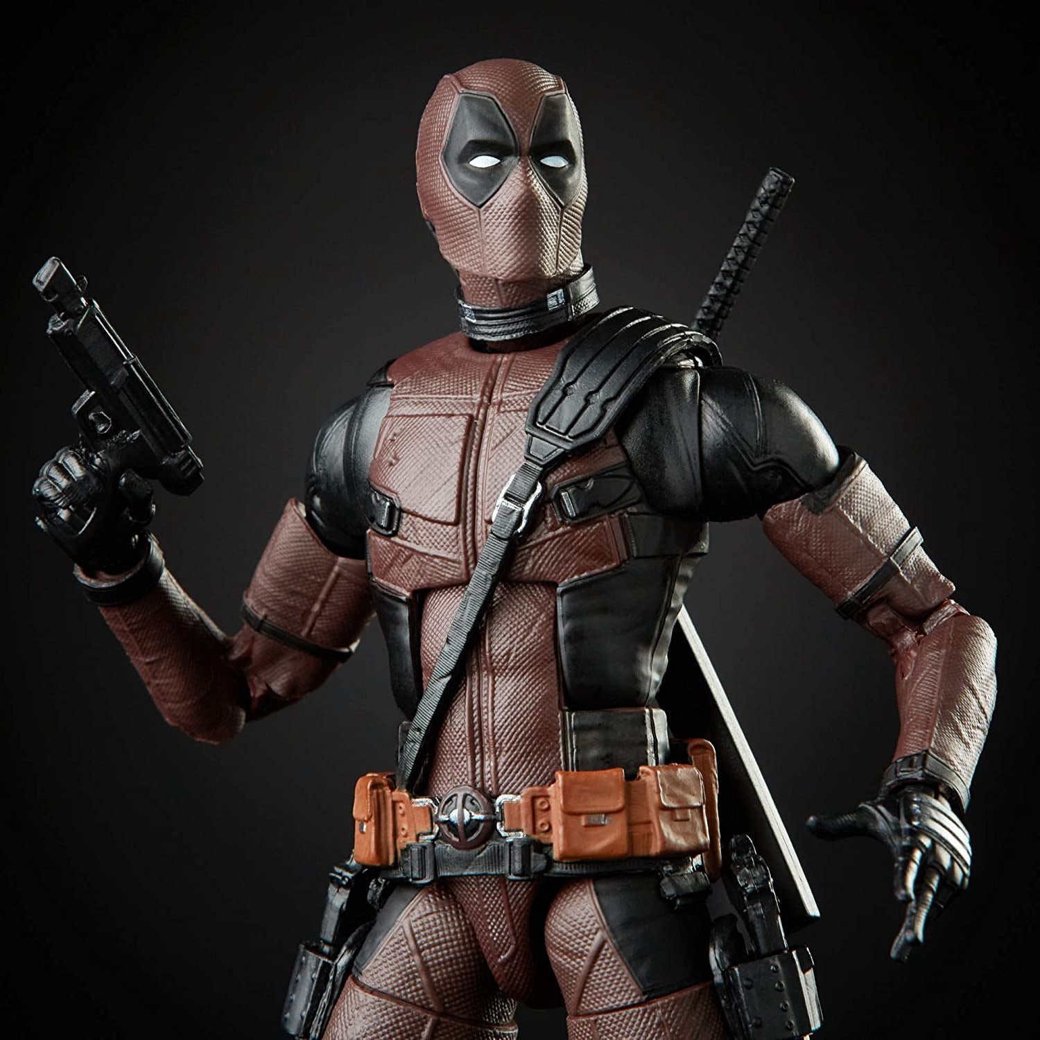 Marvel Legends Series 6-inch Premium Deadpool Action Figure from Deadpool 2 Movie and 11 Accessories