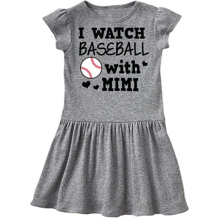 

Inktastic I Watch Baseball with My Mimi Gift Toddler Girl Dress
