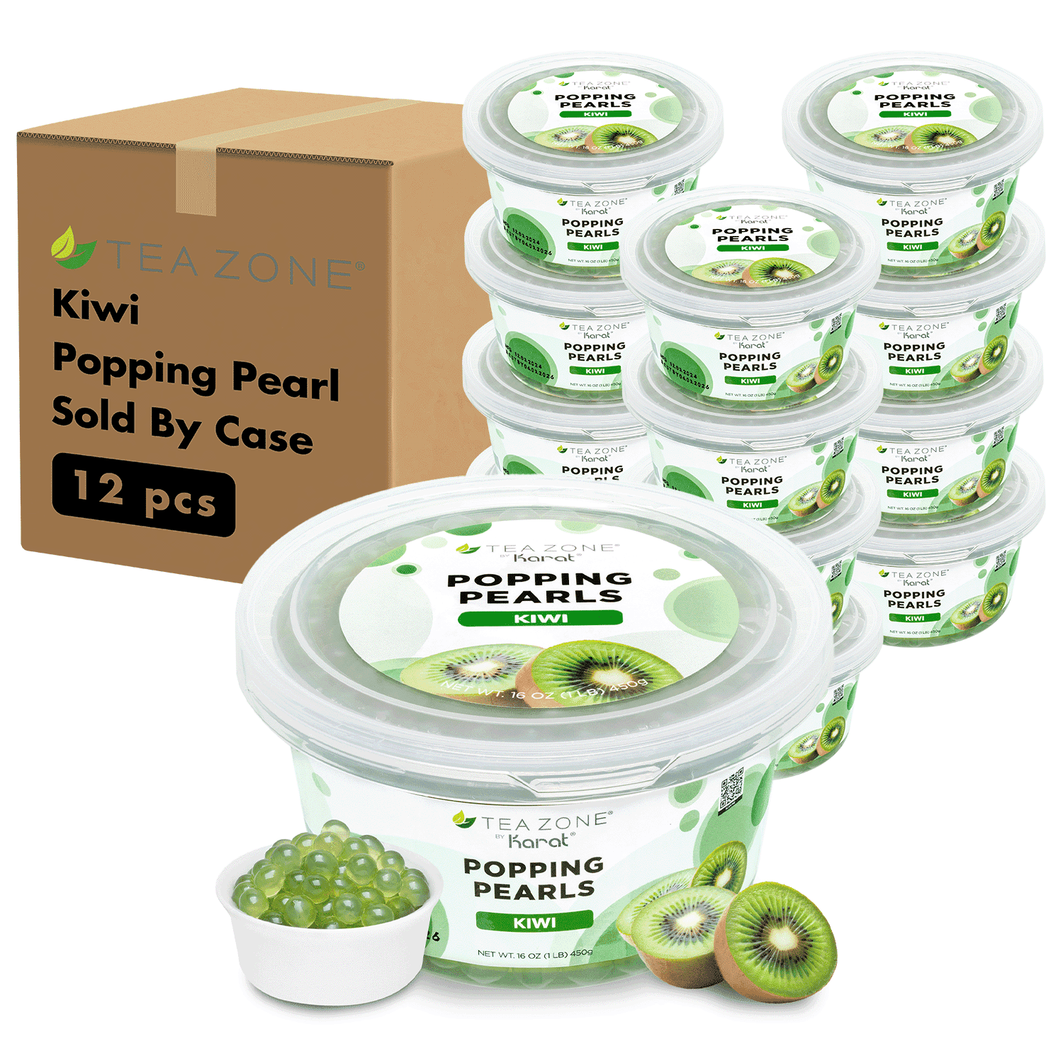 Tea Zone Cantaloupe POPPING PEARLS™ for Beverage, Sweet snacks