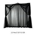 thumbnail image 3 of Outdoor Mosquito Net Curtains for Patio, Usupdd Fine Mesh Fly Screen Drapes for Garden, Rod Pocket Sheer Curtain 20x20x3cm Waterproof for Porch Gazebo Pergola, Black, 3 of 6