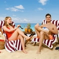 thumbnail image 6 of American Soft Linen, 100% Cotton 4-Pack Turkish Cabana Striped Beach Towels – Sand-Free, Soft & Absorbent, 30x60 Inches - Bordeaux, 6 of 10