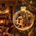 thumbnail image 6 of Fievgin Glowing Christmas Story Ornament, Light Up Mini Holiday Scene Transparent Globe with Warm LED for Tree Window Mantel, 6 of 6