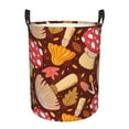 thumbnail image 2 of LNWH Laundry Basket, Cartoon Harvest Mushroom Pattern Foldable Laundry Hamper with Handles Waterproof, Small Size, 2 of 8