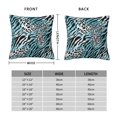 thumbnail image 4 of YFYANG Square Decorative Throw Pillow Case (Without Pillow Insert), Blue Zebra Stripes Print Pattern Bedroom Sofa Car Cushion Cover, 20"x20", 4 of 9