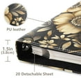 thumbnail image 4 of Leather Cover Photo Album 80 Pockets 4x6 Photos Bookshelf Picture Album Gold Flowers and Leaves, 4 of 9