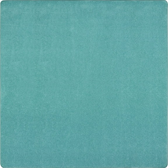 Joy Carpets Kid Essentials Just Kidding 12' x 12' Area Rug in Color Seafoam