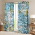 thumbnail image 2 of Manfei Watercolor Abstract Black Out Curtains,Modern Grunge Pastel Aesthetic Curtains Pack of 2 (42x63 Each),Blue Green White Bedroom Curtains For Girl Kids,Breathable Home Decor, 2 of 6