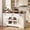 White, variant on Keenstone Sideboard Buffet Cabinet, 55.1" W Expandable Desktop Storage with 2 Drawers, 4 Doors, and Adjustable Shelves, Dark Brown