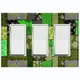 thumbnail image 1 of Metal Light Switch Plate Cover Safari African Tribal Art Pattern Neon Green SFR012, 1 of 13