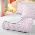 thumbnail image 4 of Manfei Christmas Cute Candy Cane Quilt Full,Winter Holiday Full Bedspread Sets,3pcs,1 Coverlet and 2 Pillowcases, 4 of 7