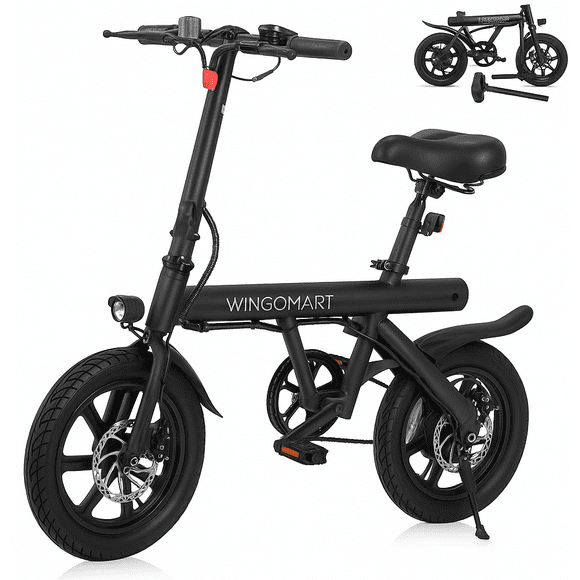 Electric Bike for Adults 16" Battery Range up to 50km with 350W Motor | Folding Electric Bicycle ,Commuter City E-Bike | E-bike w/ 32kmh SPEED | Waterproof IPX4