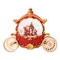 thumbnail image 2 of perfeclan Christmas Snow Globe Musical Globe Ornament Night Light Music Box Christmas Carriage Snow Globe for Wife Husband Daughter Son Red, 2 of 9