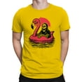 thumbnail image 2 of Grim Reaper on Flamingo Float Men's T-shirt, 2 of 3