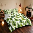 thumbnail image 2 of Manfei Christmas Tree Twin Bedding 7pcs Pine Bedding Comforter Set, Navy Silver, Gray Reversible, 2 of 6