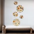 thumbnail image 2 of Designart "Blooms In The Beige Rustic Barnyard" Floral Round Wall Art Set Of 5 - Beige Vintage Living Room Wall Metal Art Set, 2 of 6