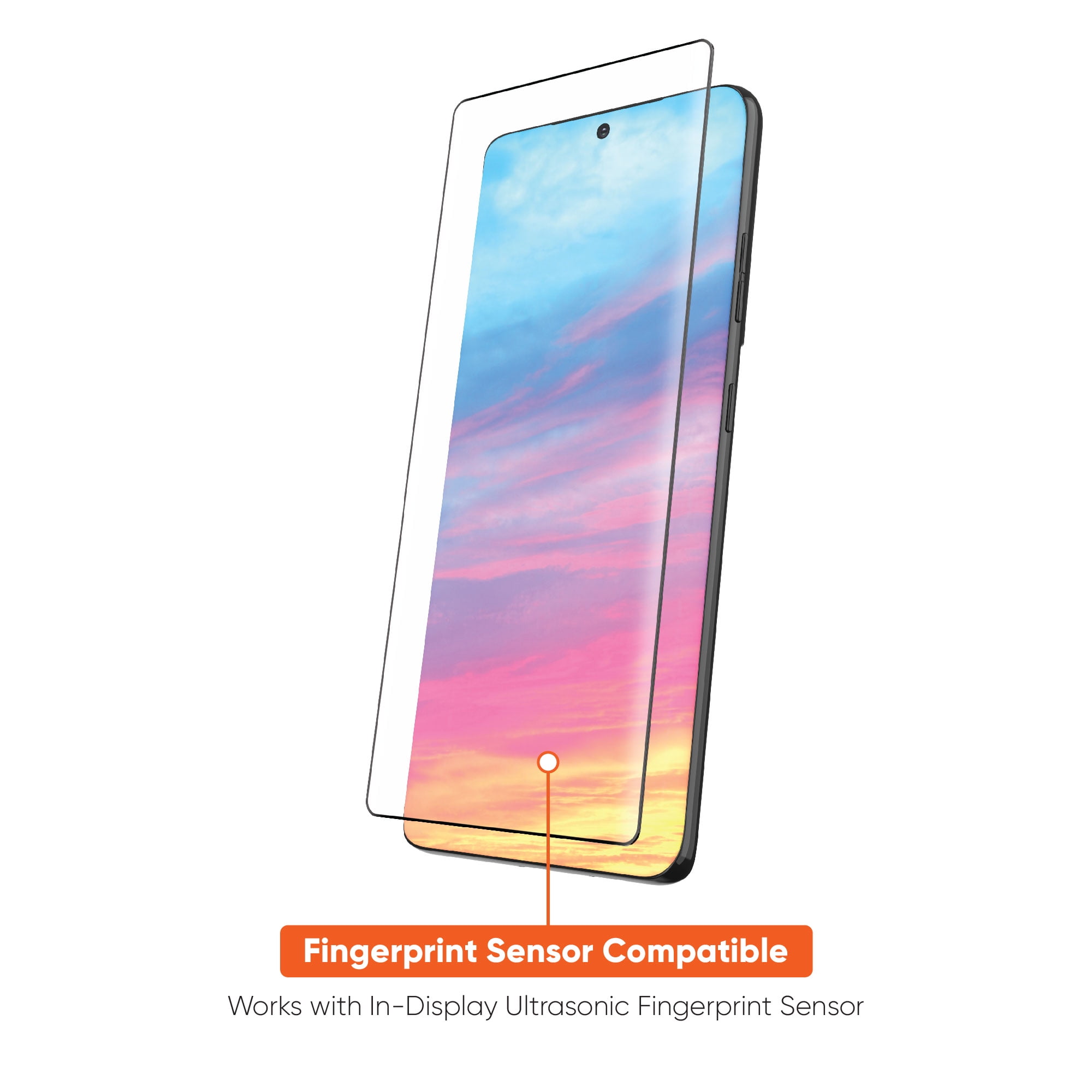onn. Curved Hybrid Screen Protector for Samsung Galaxy S21 Ultra 5G