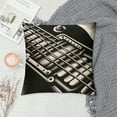 thumbnail image 2 of Leisuo Throw Pillow Covers Guitar Electric Musician Words Top Decorative Pillow Cases Home Decor Square Pillowcases White, 2 of 5