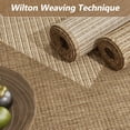 thumbnail image 4 of SIXHOME 8'x10' Outdoor Rugs, Bohemian Geometry Patio Rug, Indoor Outdoor Polypropylene Weave Textured Carpet, Water-Resistant, Quick-Dry Rug for Porch, Balcony, RV, Garden, Neutral Brown, 4 of 9