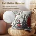 thumbnail image 4 of Christmas Tree Pillow Cover 20x20 Inch Set of 2, Rustic Red Black Plaid Xmas Tree Winter Holiday Pillow Case Cotton Cushion Covers for Living Room Bedroom Sofa Couch Car Decor, 4 of 6