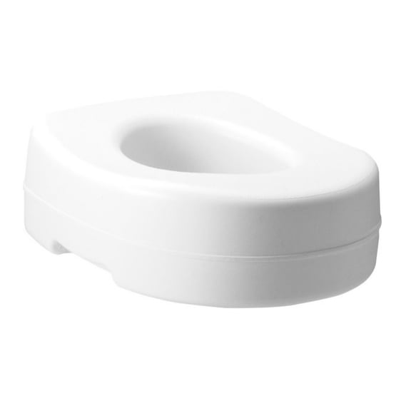 Carex Raised Toilet Seat with 5 in Height, Slip-Resistant & Removable, 300 lb Limit