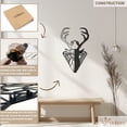 thumbnail image 5 of Violaura Antlers Metal Wall Art - Easy to Install Hanging Perfect for Home, Living Room Decor (12" x 12"), 5 of 8
