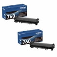thumbnail image 1 of Brother Genuine TN760 Lot de 2 Cartouche de Toner Noir à Haut Rendement avec Rendement d'About de 3 000 Pages/cartouche, 1 of 1