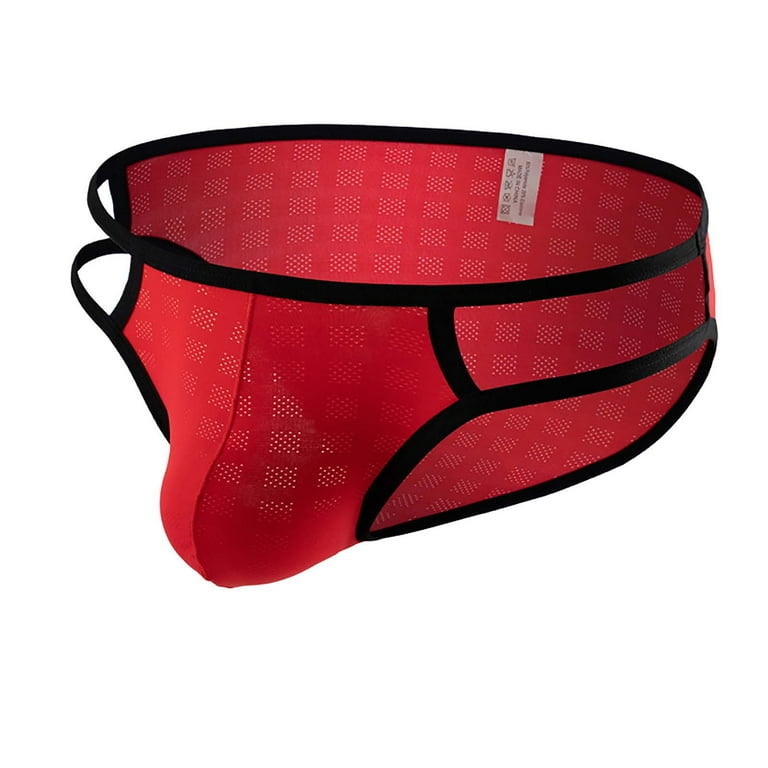 Mens Designer Underwear Boxer Briefs, Red