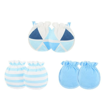 Hot! 3Pair/Set Baby Gloves 0-6 Month Newborn Infant Anti-grab Glove Fashion Baby Anti Scratching Gloves Cotton Scratch Mittens