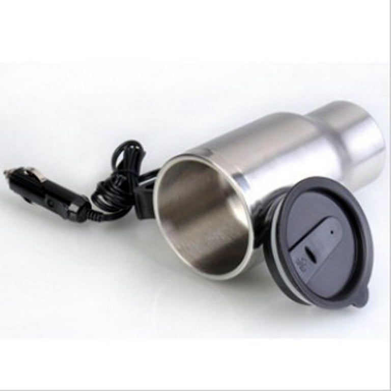 Car Heated Travel Mug 12V Charger Stainless Steel Coffee Cup