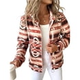 thumbnail image 3 of Chaqueta Suave y Cálida de Larga con Cremallera para Mujer Naranja-Rojo 4XL, 3 of 10